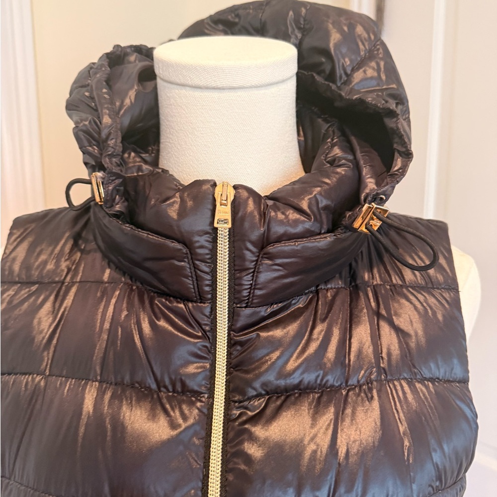Herno Shiny Black Puffer Vest Iconico Serena - Picture 9 of 12
